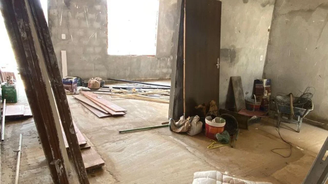 Construção residencial no Bairro Liberdade